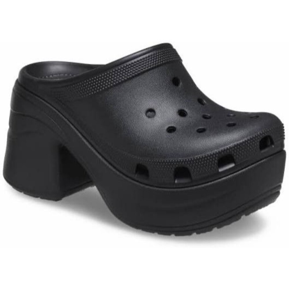 Crocs Women's Siren Crush Clogs Platform Heels Size 11 Black - Picture 2 of 11